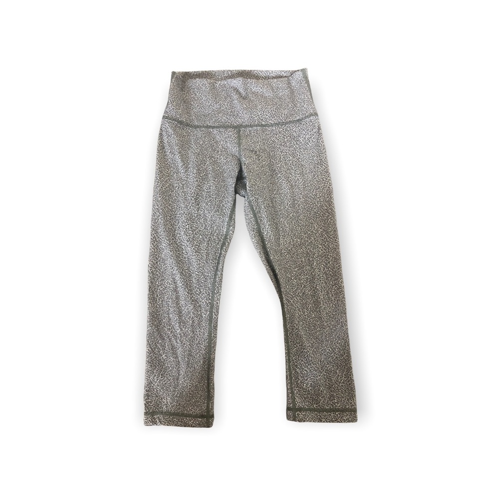 Lululemon Gray Speck Wunder Under High Rise Crop 21"